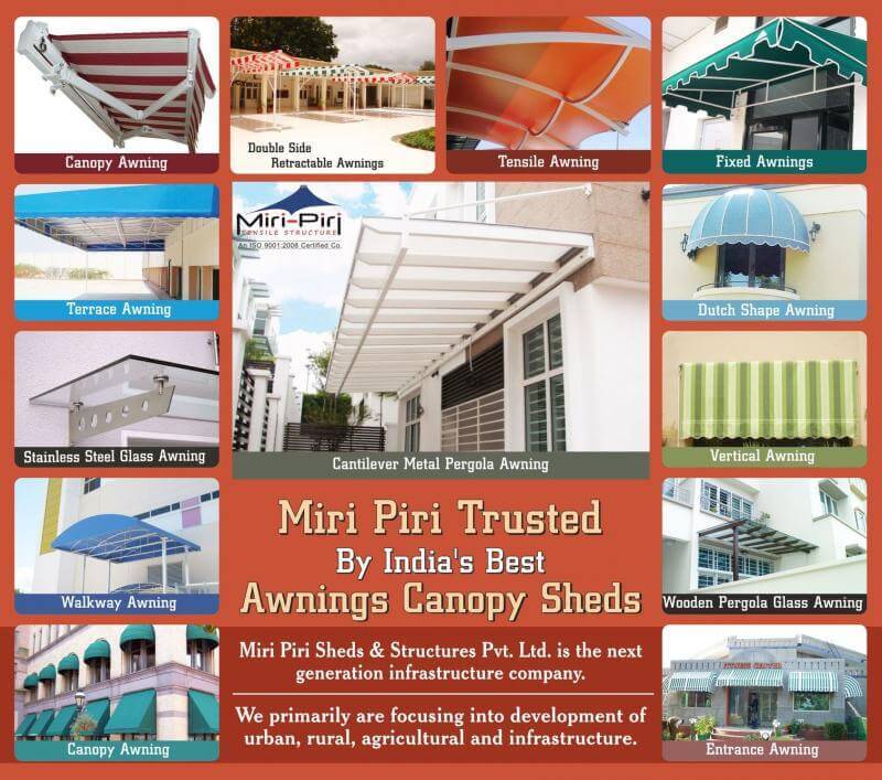 Fixed Awnings - Manufacturers, Dealers, Contractors, Suppliers, Delhi, India, 