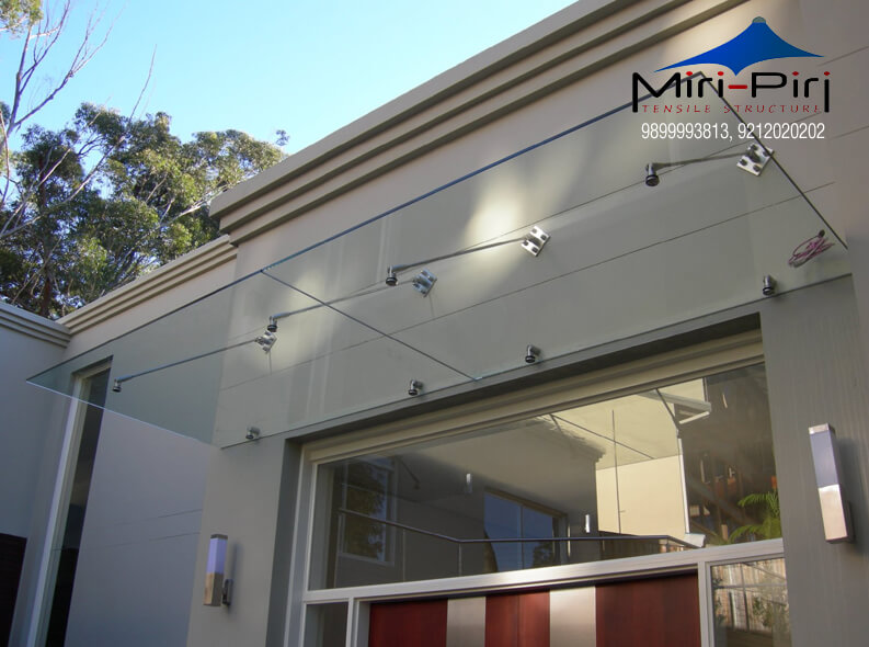 Glass Awning Canopy  - Manufacturers, Dealers, Contractors, Suppliers, Delhi, In