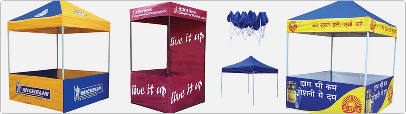 display tents, promotional canopies, promotional kiosks, advertising tents, 